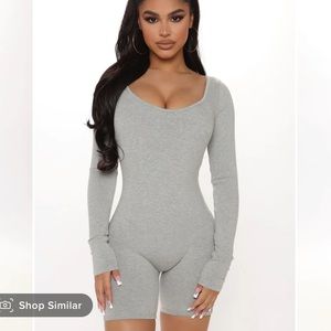 Fashion Nova ribbed romper onesie